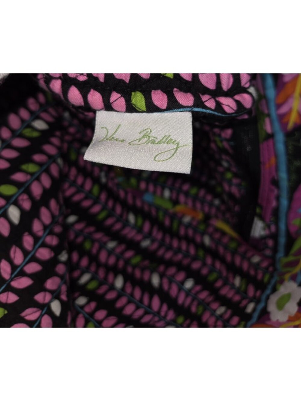 Vera Bradley Va Va Bloom Floral Large Tote Bag Purse Flowers Quilted Retired - Picture 8 of 8